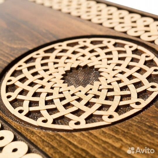 Нарды и шашки резные Эллада 60 х 60 см орех Армения 62712