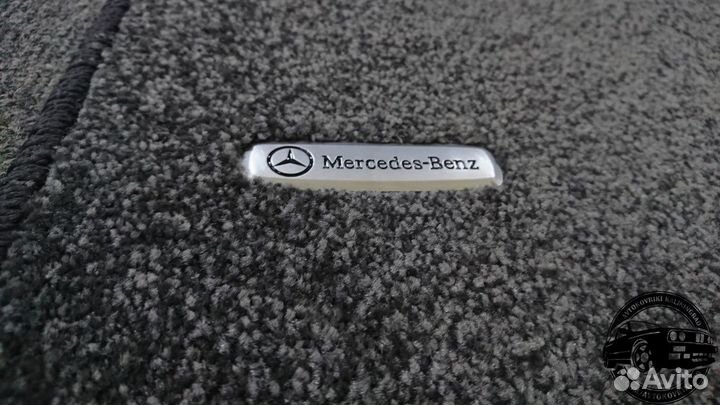 Автоковрики для Mercedes-Benz W140 Long, серые