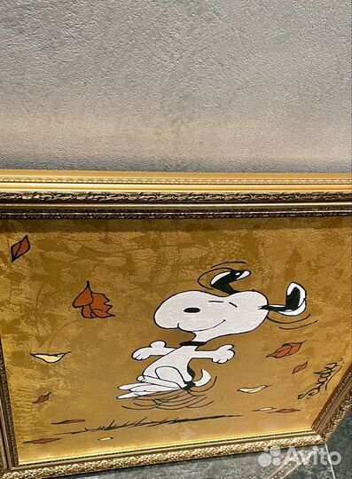 Стильная картина в раме поп арт Золотая Осень