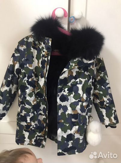 Yves salomol enfant парка зимняя шуба