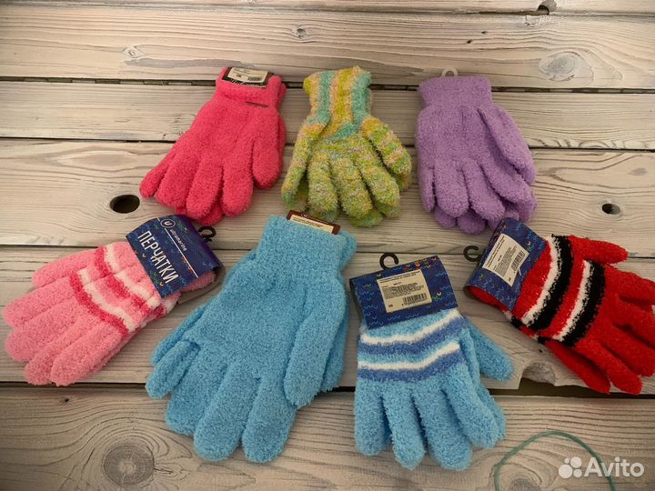 Перчатки женские махровые