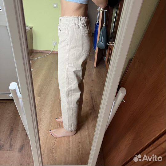 Джинсы бежевые h&m
