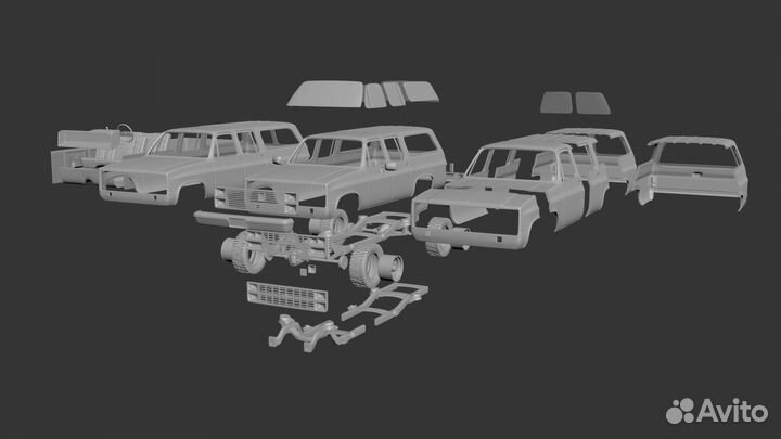 Сборная масштабная модель Chevrolet Suburban 1989