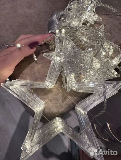 Гирлянда звёзд 3 метра