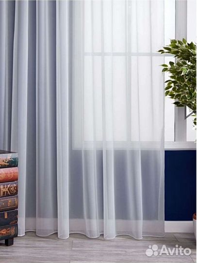Тюль Вуаль готовая штора. Новая