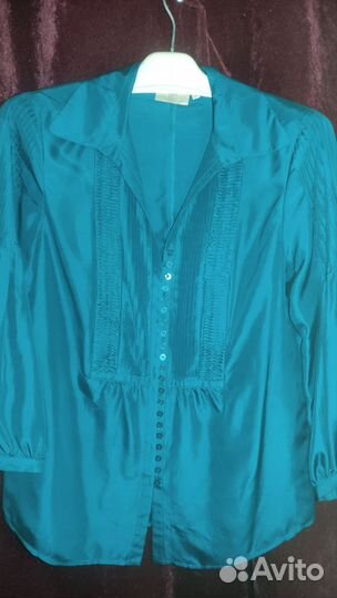 Блузка натуральный шелк 46 48 GG