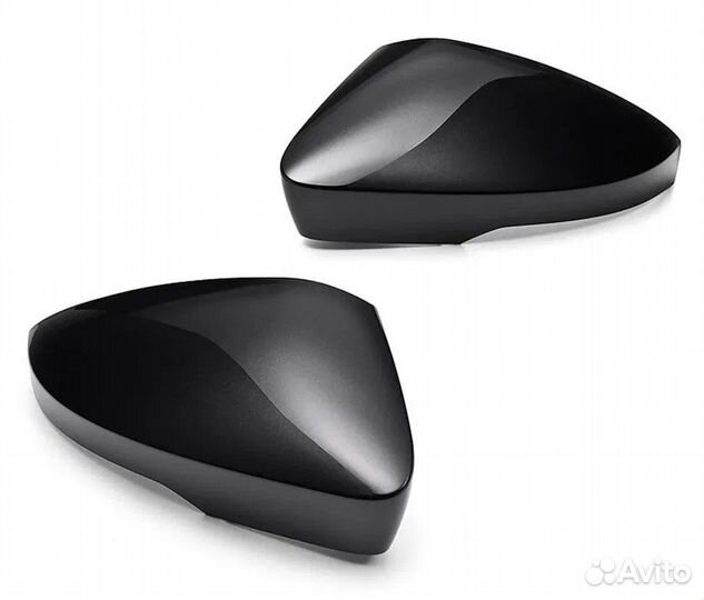 Черные глянцевые накладки зеркал Skoda Octavia A7