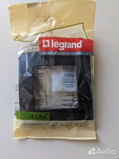 Рамка 1-постовая Legrand Etika антрацит