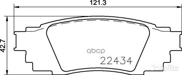 Колодки тормозные дисковые зад NP1112 nissh
