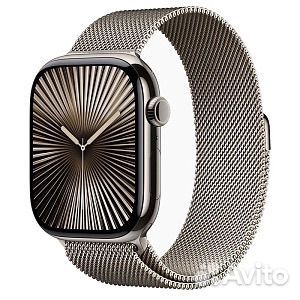 Apple Watch S10 42mm Titanium Natural Milanes Loop