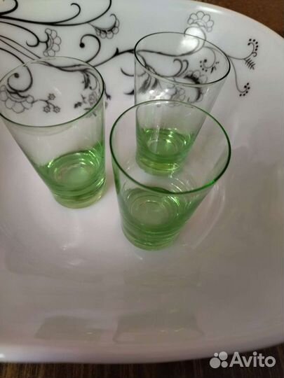 Стопка рюмки цветное стекло хрусталь СССР