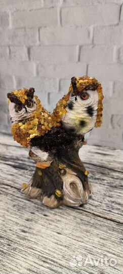 Янтарные совы (парочка)