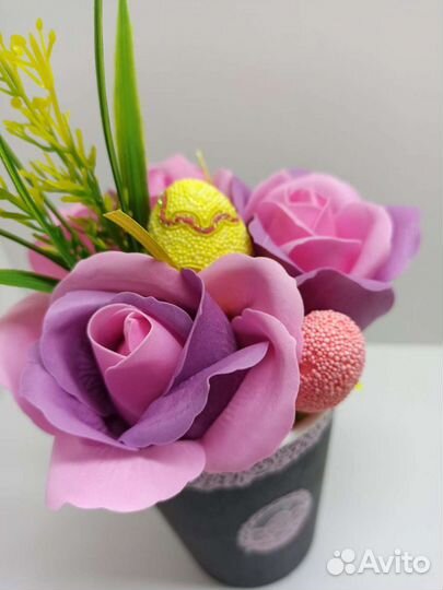 Букет из мыльных роз Пасха