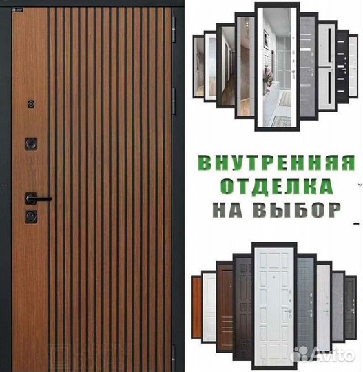 Дверь входная коричневая шумо-изоляционная Шторм