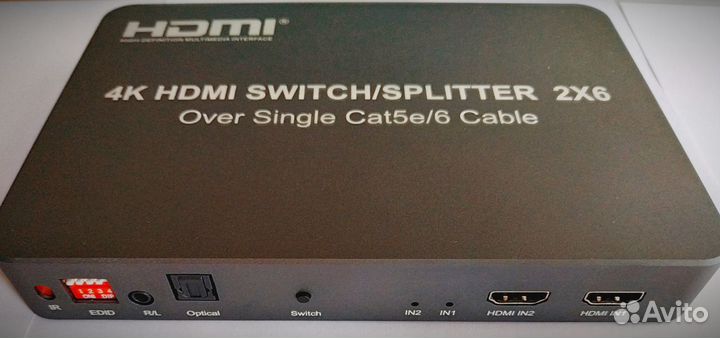 Hdmi сплиттер/свитчер 2*6 по RJ45+удлинители 120м
