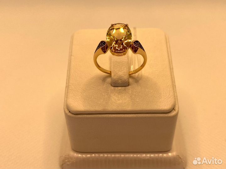 Золотое Кольцо с аметрином 585* (Мармелад)
