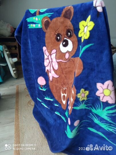 Плед детский плюшевый