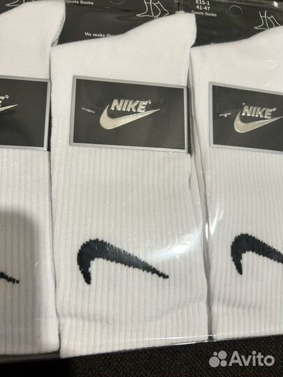 Носки nike высокие белые