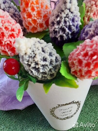 Мыло ручной работы букет сирени