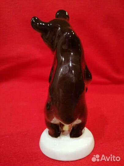 Фарфоровая статуэтка СССР. Медведь, лфз