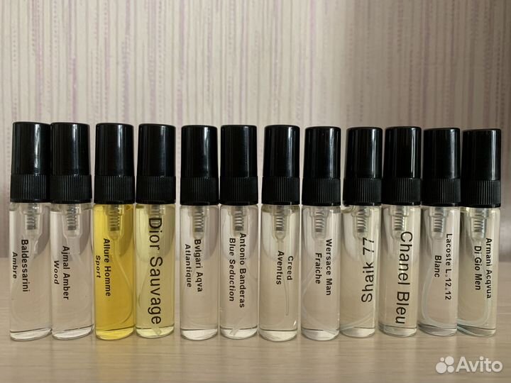 Духи масляные мужские 12 ароматов