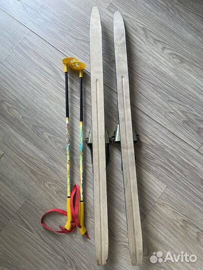Лыжи беговые детские с палками