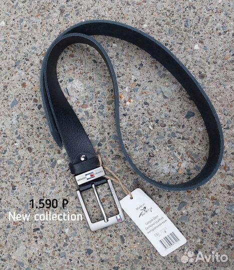 Мужской кожаный ремень новый