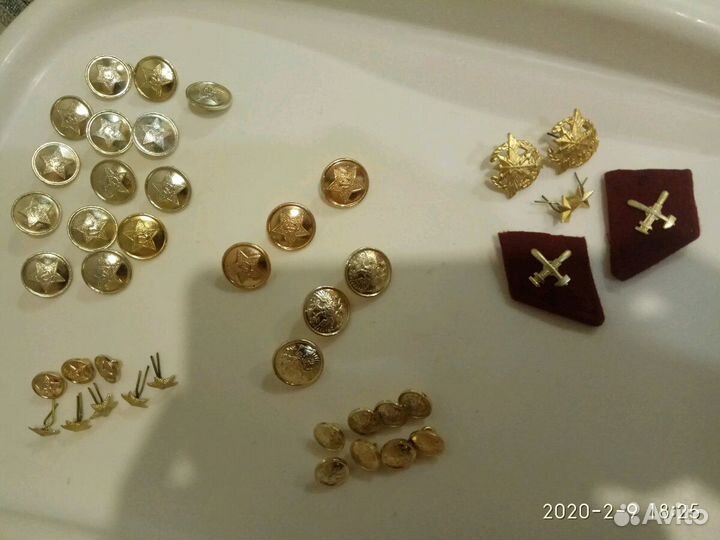 Пуговицы СССР, военная атрибутика