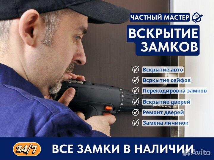 Вскрытие и замена замков, установка, ремонт