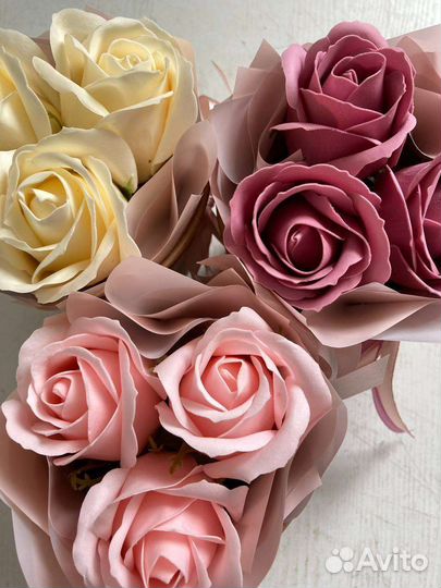 Букет из мыльных роз