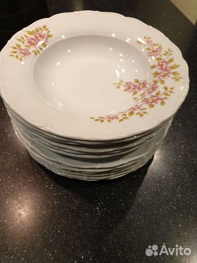 Набор тарелок Чехия 12 шт. Винтаж