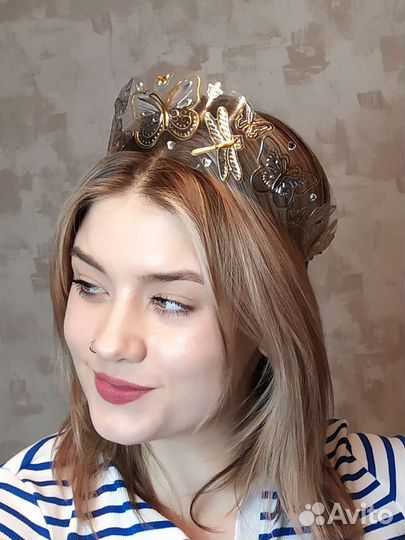 Кокошник ободок мини прозрачный