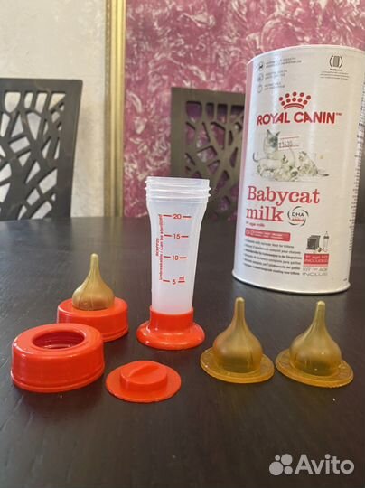 Бутылочка для молока для выкармливания котят+соски