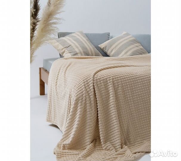 Плед GoodNight Велсофт Velvet 200х220, бежевый