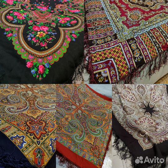 Павловопосадский платок шерсть