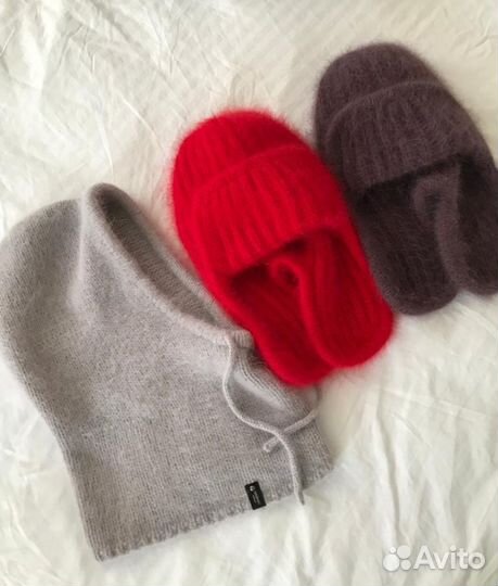 Шапка-ушанка женская из ангоры