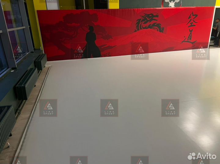 Борцовский ковер 10х10 одноцветный