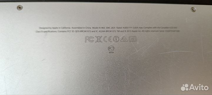 Apple macbook air A1465 2013