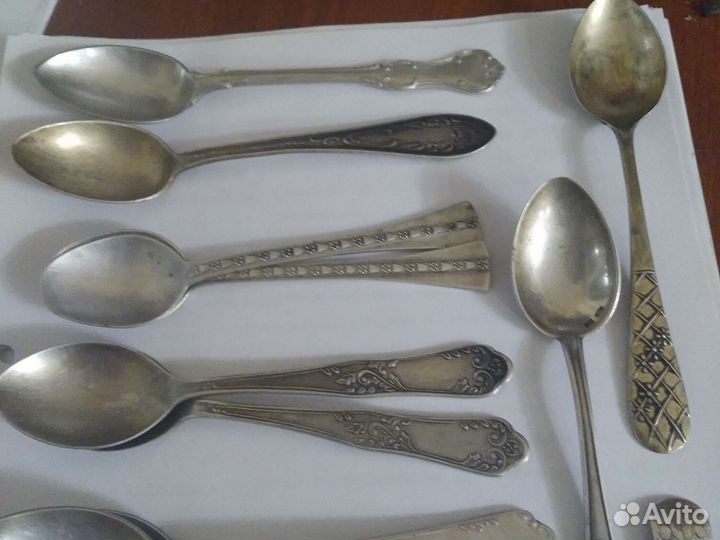 Чайные ложки серебро