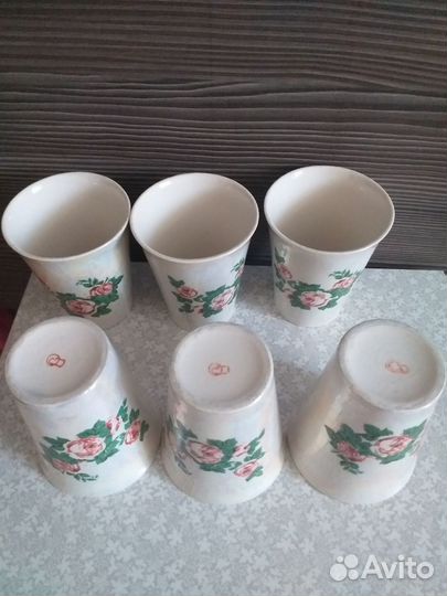 Стопки фарфоровые перламутровые СССР