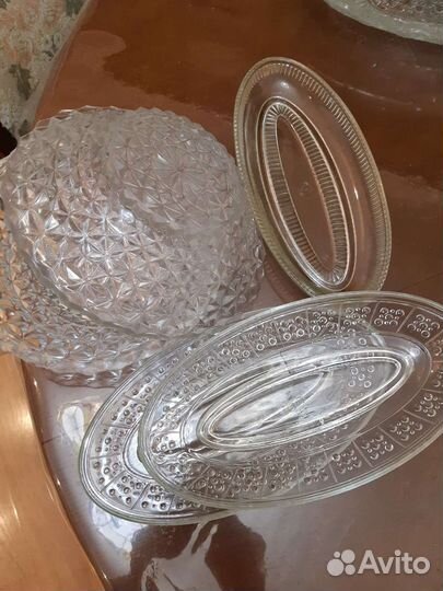 Хрусталь СССР ваза селедочница салатник