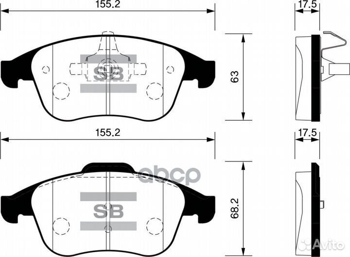 SP1516 колодки дисковые п. Renault Laguna III