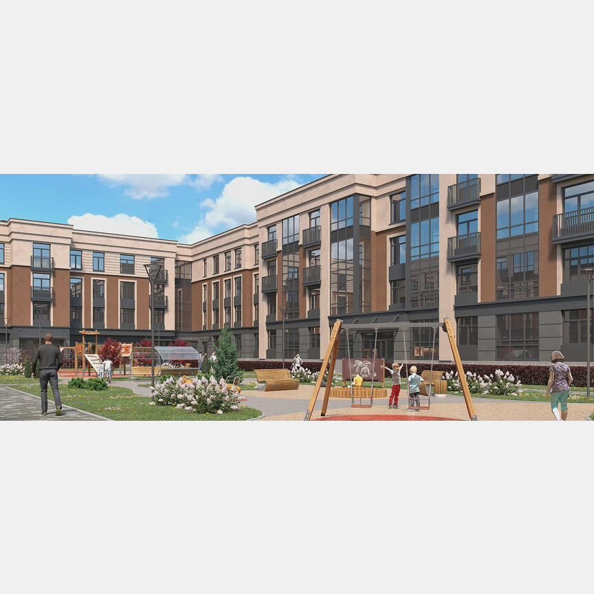 1-к. квартира, 43,3 м², 1/4 эт.