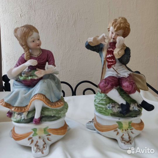 Фарфоровые статуэтки парные германия
