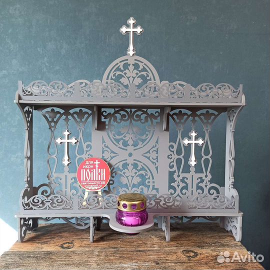 Иконостас полка для икон божница красный угол (23)