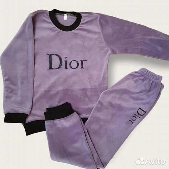Детский костюм велюровый Dior девочкам