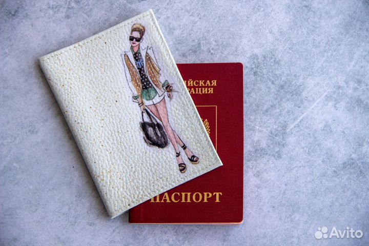 Обложка на паспорт натуральная кожа новая