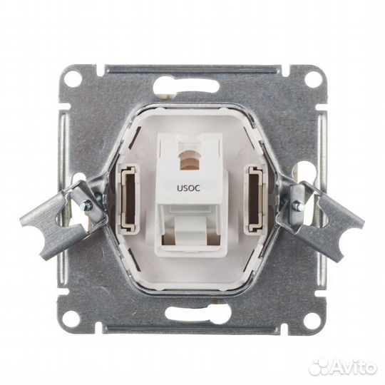 Розетка телефонная ATN000281 скрытая установка беж