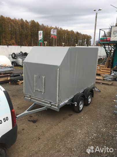 Прицеп с трапом и евро тентом мзса 817731.012
