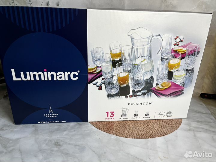 Набор Кувшин и стаканы Luminarc brighton новый